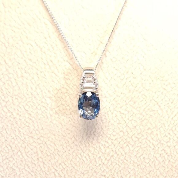 Blue Mystic Topaz Pendant Necklace 20" Chain - Picture 2 of 10